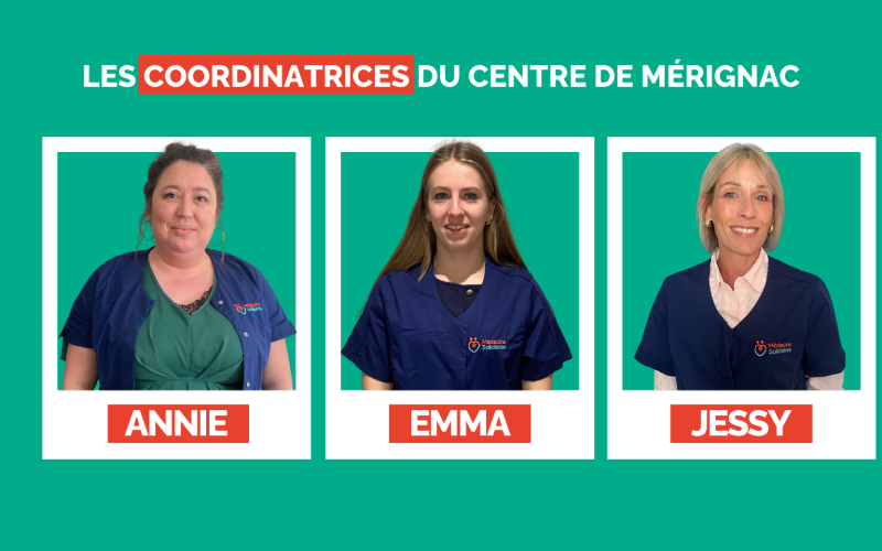 Annie, Emma & Priscilla, coordinatrices du centre de Mérignac